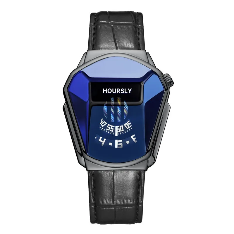 2026 HOURSLY Brand Trend Cool Men's Wrist Watch Stainless Steel Technology Fashion Quartz Watch For Men Relogio Masculino