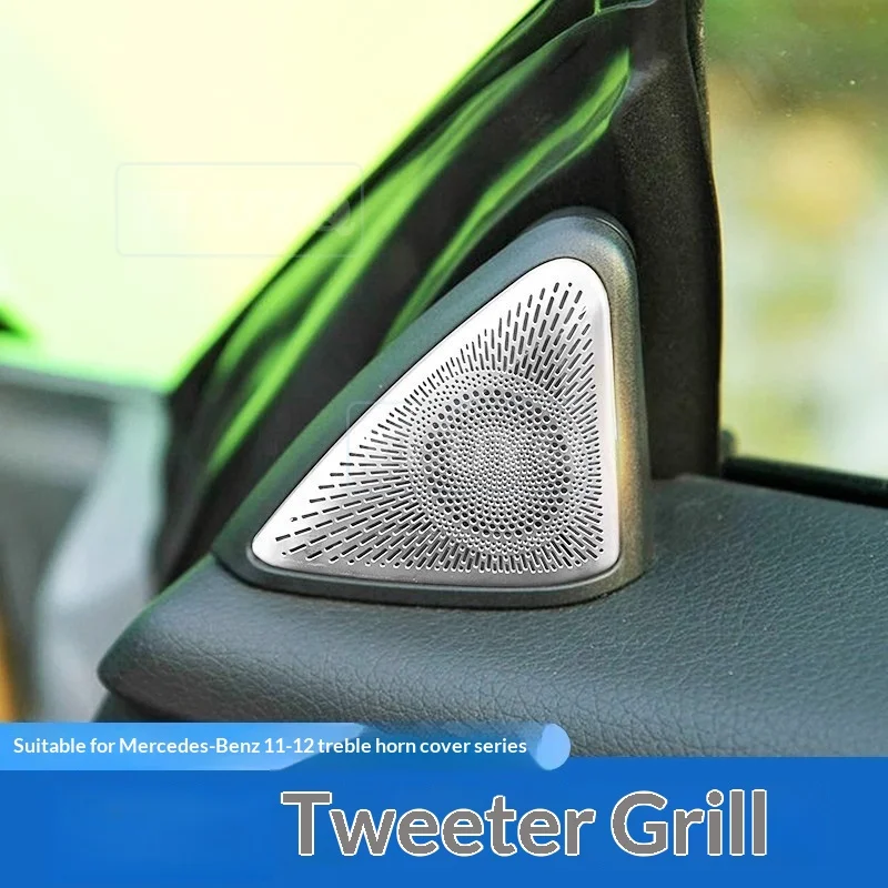 Interior Modification Tweeter Speaker Decorative Covers Accessories for Mercedes-Benz 2011-2012 SLK200, SLK300, SLK350