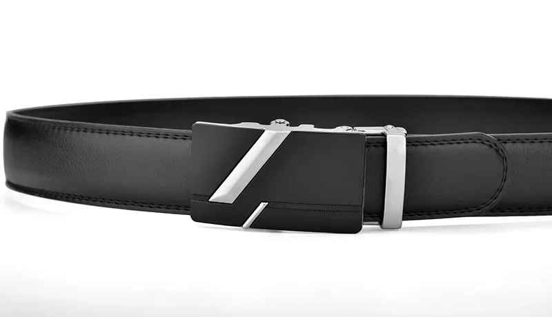 Hochwertiger Herren-Gürtel aus PU-Leder mit Metallschnalle, LANGE Plus-Größe 130 140 150 160 170 CM – Detail 6