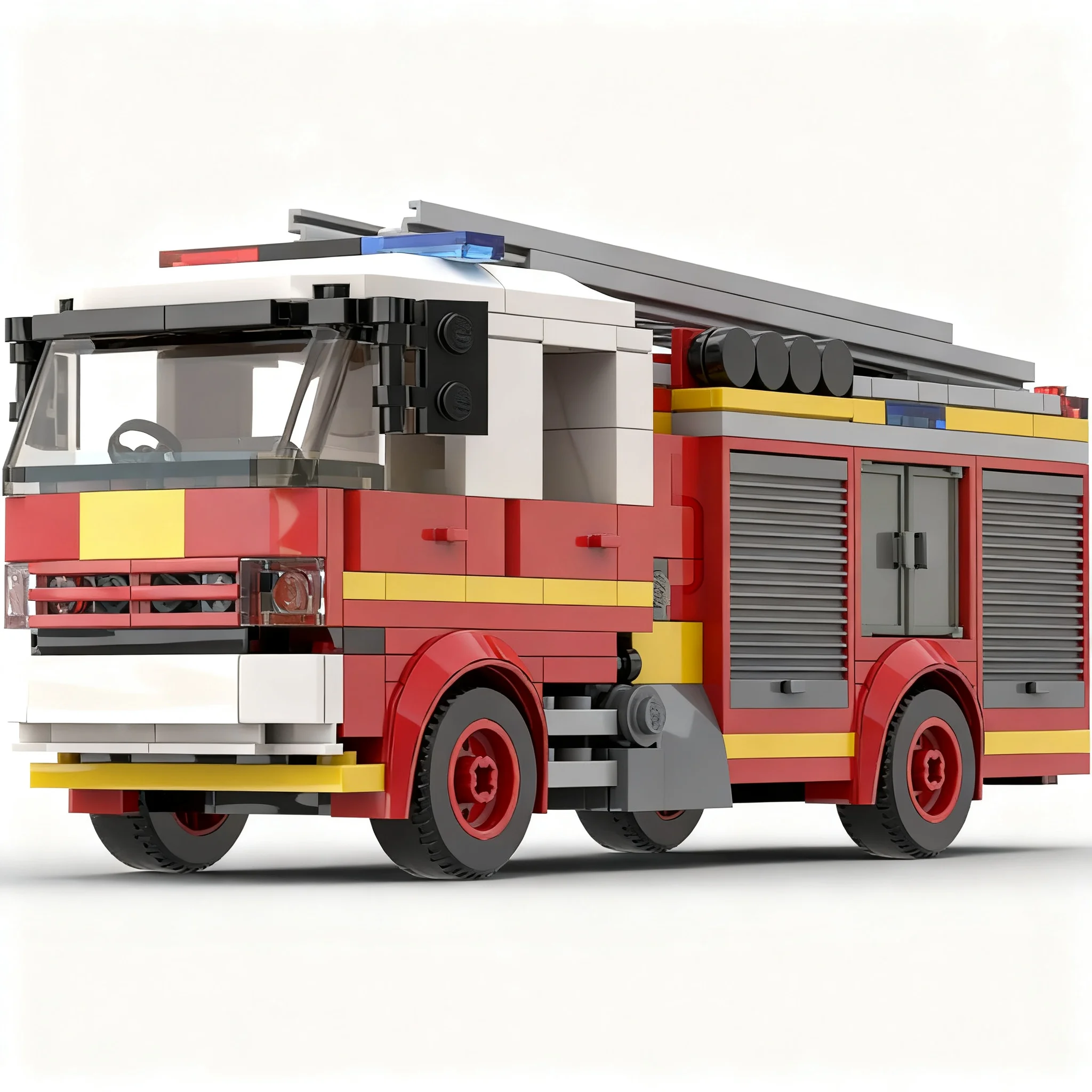 315pcs MOC City Fire 2003 Isuzu Class 2 Pumper New Decals Model Christmas Gift Home Decor Desk Display Art Craft