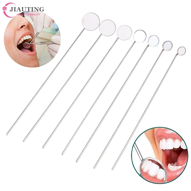 10-22MM Dental Mouth Mirrors Laryngoscope Checking Eyelash Makeup Mirrors Stainless Teeth Whitening Clean Oral Supplies Tools