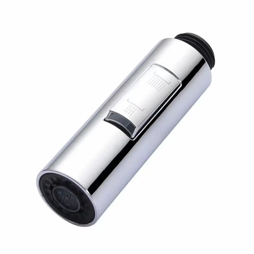 G1/2 Male Thread Pull Out Faucet Sprayer 2 Function Spray Modes Streamline Design Water Tap Nozzle Electroplating Finish