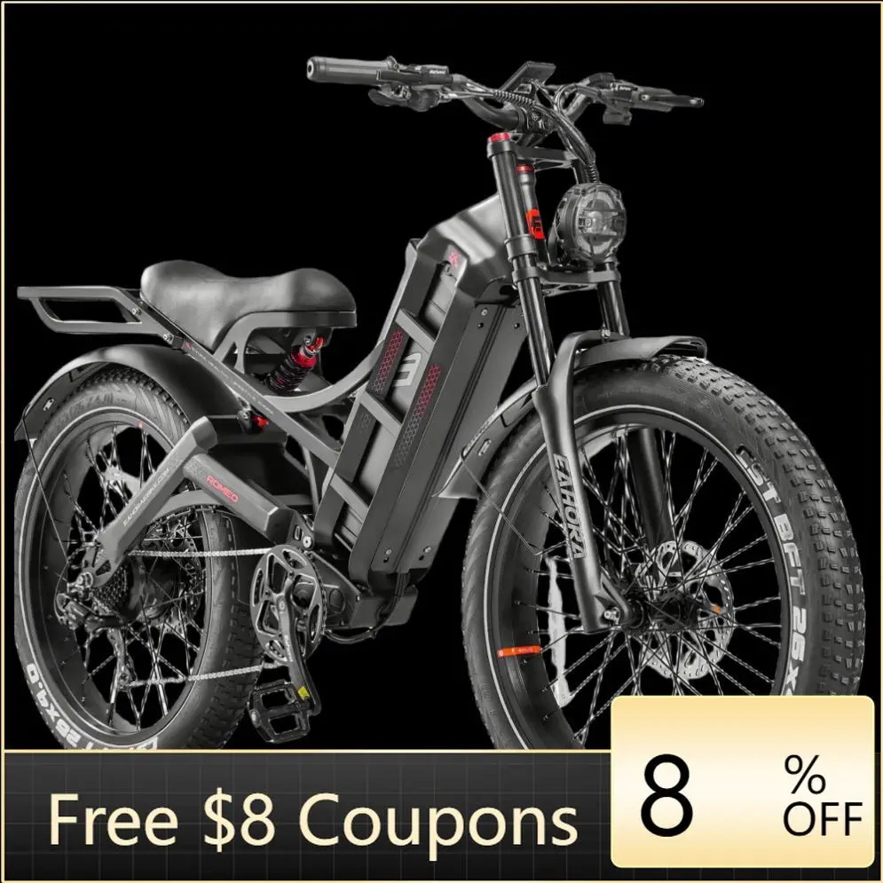 

STLF Eahora Romeo Pro High-power Fatbike Ebike Electric Fat Tire Mountain E Hybrid Road Cargo Dirt Bike Bicycle Adult