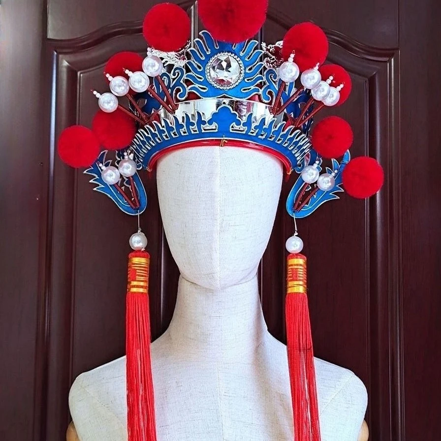 

Adults Peking Opera Costume Accessories Acrobatic Dance Hats Funny Hat Headwear Festival Stage Performance