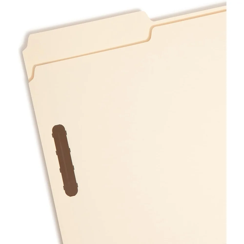 Carpeta de archivos con cierre resistente Smead, 2 sujetadores, pestaña de 1/3 cortes, tamaño legal, Manila, 50 por caja (19600)