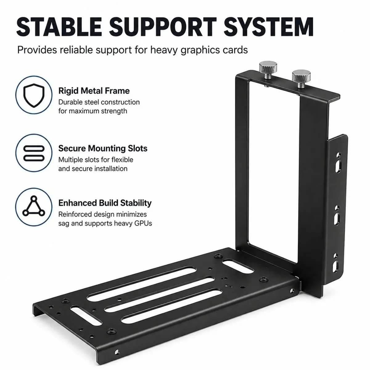update. Vertical GPU Mount Bracket 2Slots Graphics Card Holder with Hardware EGPU Dock External GPU Docking Station