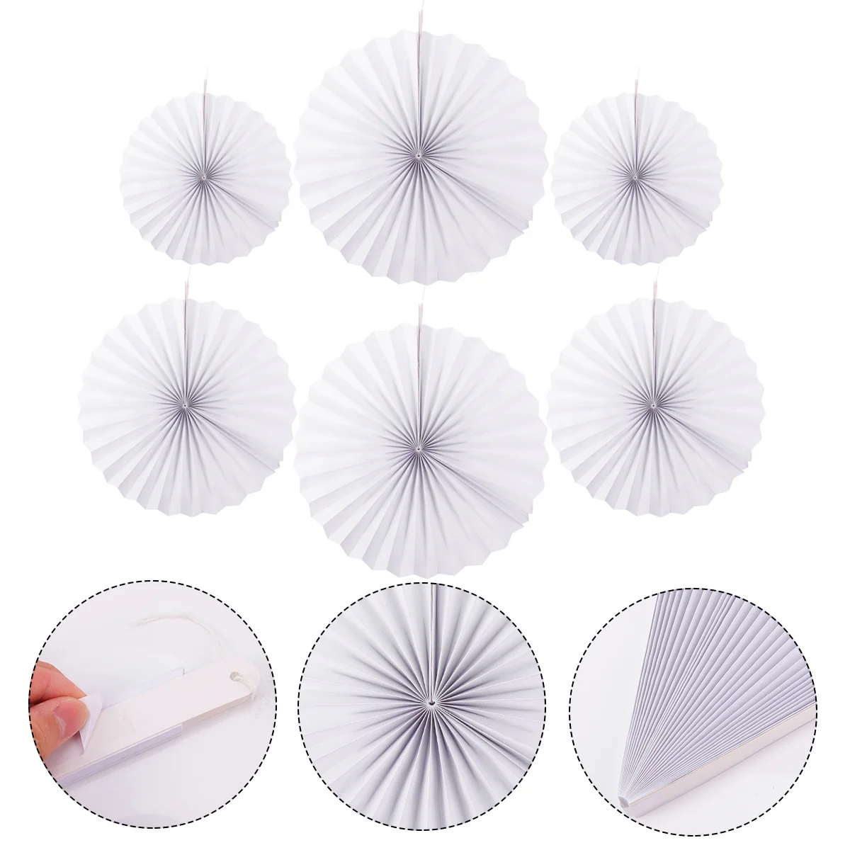 

1Set White Paper Fan Flower Superior Paper Delicate Wedding Supplies Party Decorations Home Window Ornaments