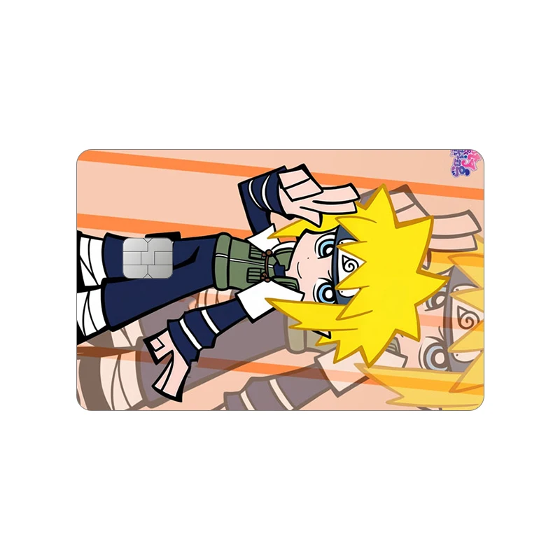 Naruto Card Sticker Uzumaki Sasuke Uchiha Itachi Hinata Hyuga ID Campus Decor Anime Cartoon Boy Decals Credit Card Paster Gift view 6
