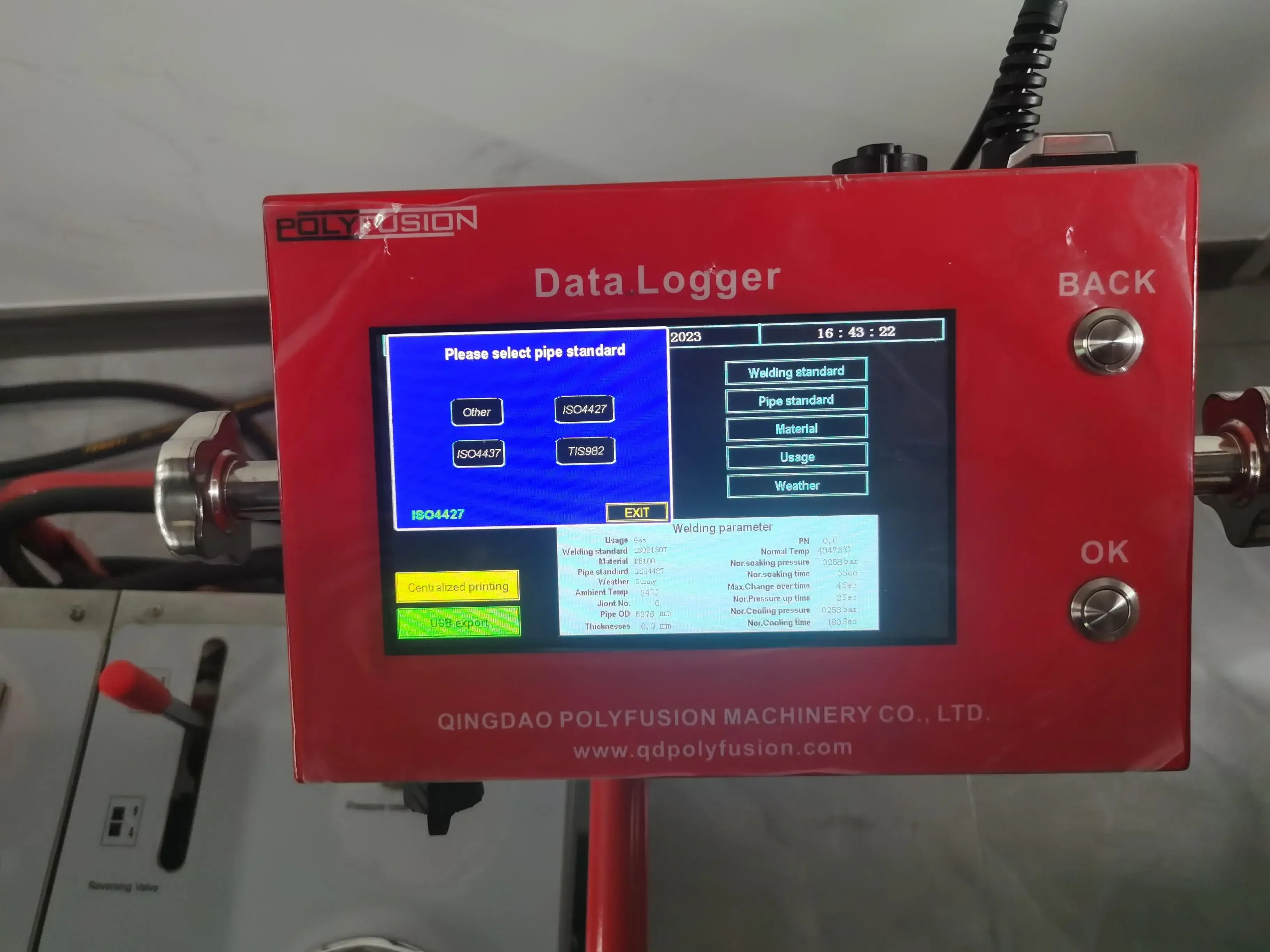 automatic welding hine thermofusion welding hine butt fusion automatic welding hine data logger