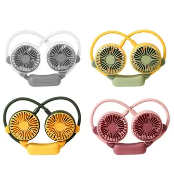 휴대용 USB 충전식 미니 넥 선풍기, 2 단 조절 가능, 개인 선풍기 접이식 넥 선풍기, 핸즈프리 목걸이, 선풍기 웨어러블