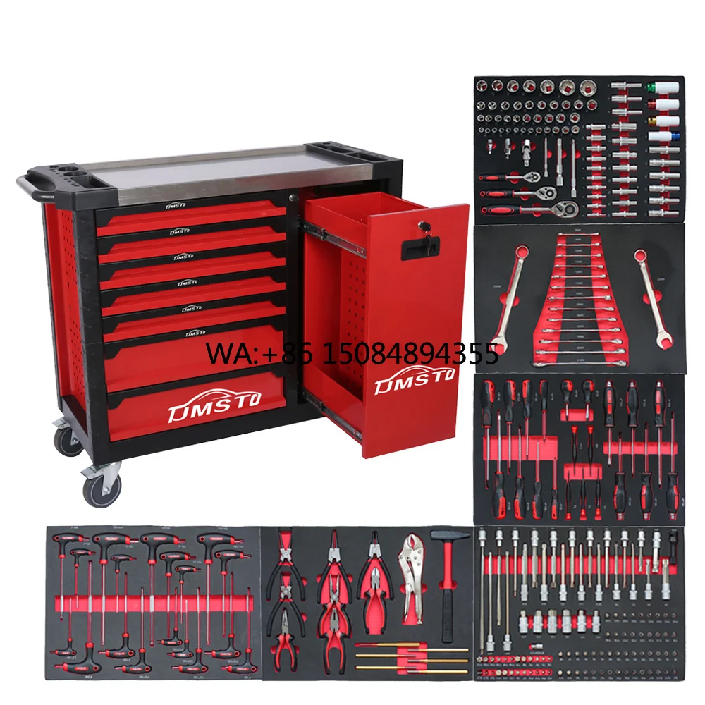 

CE 8 Drawers Heavy Duty Metal Tool Cabinet Storage 258 Sets Maintenance Hand Tools Customizable OEM Garage Tool