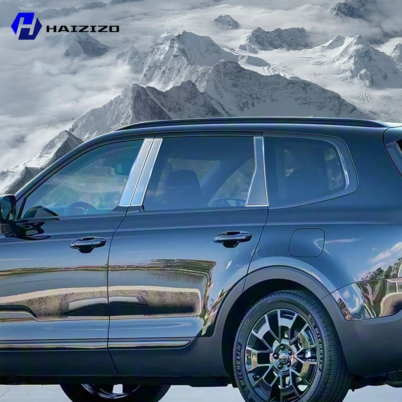 

For Kia Telluride 2021-2025 B C Pillar Protective Film TPU Anti-Scratch Anti-Fingerprint Vinyl Sticker for Car Door Trim Cover