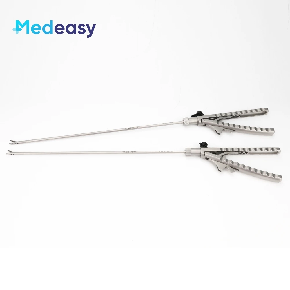 Laparoscopic J&J Type Needle Holder Forceps Straight/Curved/Automatic Resetting Jaw