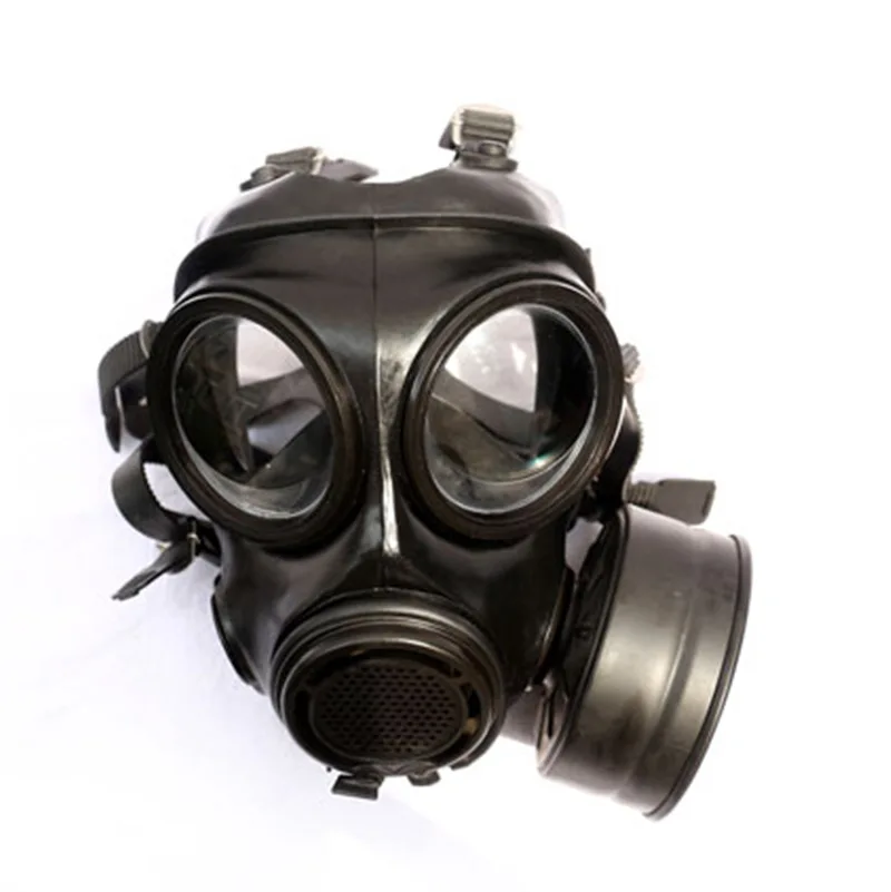 

MF14/87 Gas Mask, equipped with an activated carbon filter, is capable of resisting steam, chemicals and nuclear contamination.