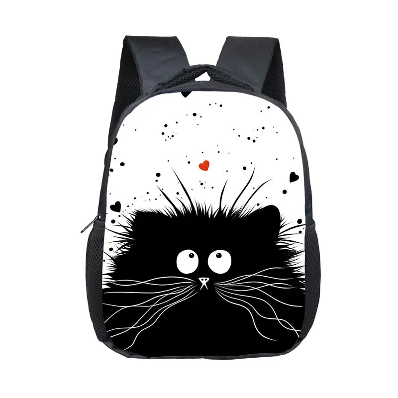 Mochila engraçada Mona Lisa Cat, Sacos escolares bonitos para crianças, Mochila Ortopédica, Mochila no jardim de infância primário Mini mochila