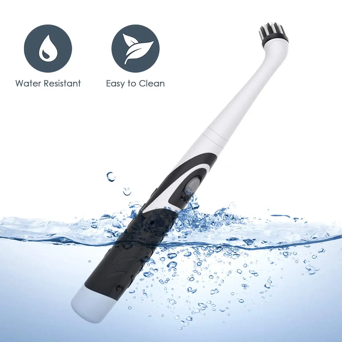 Brosse à récurer électrique pour livres, nettoyeur de crevasses et de piscine, 4 têtes de rédivision, accessoires de récurage pour la maison et la cuisine