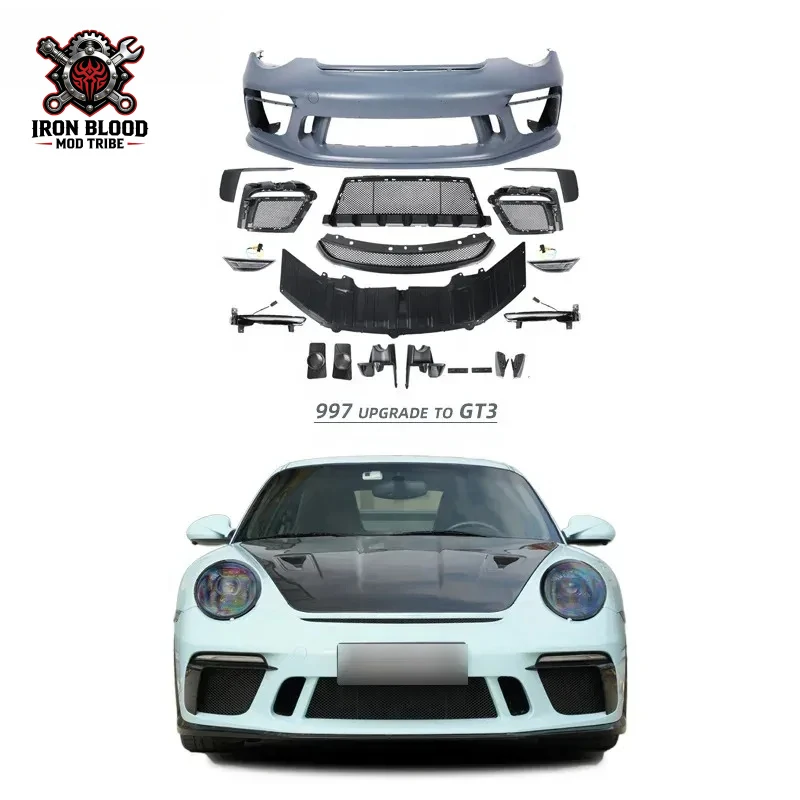 

Suitable for Car Body Kit 2004-2011 997 Carrera Front Bumper Upgrade to 991 GT3 Body Kit 911 997.1 997.2