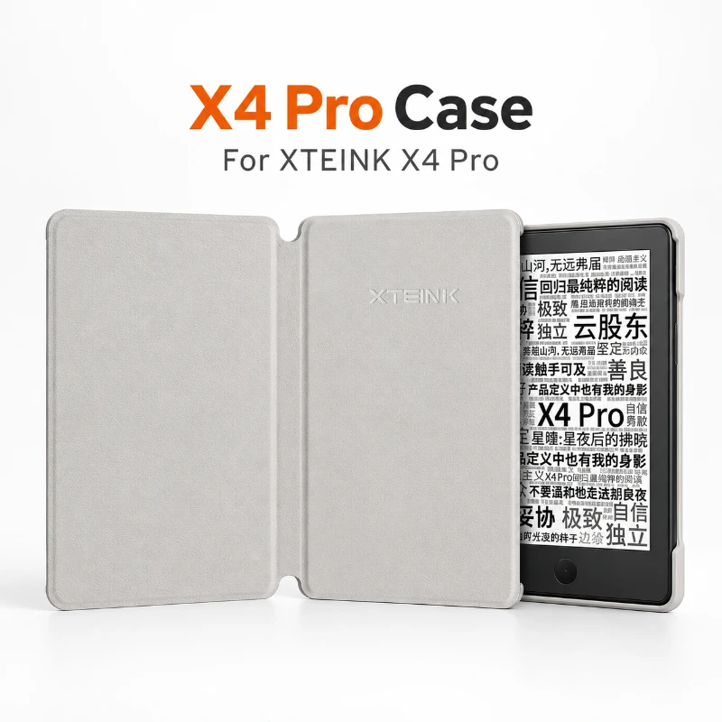 XTEINK X4 Pro Magnetic Protective Case Ultra Slim Folio Cover for X4 Pro E-Ink E-Reader