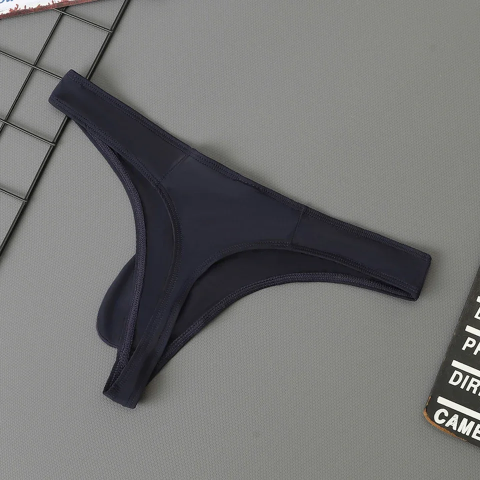 

1pc Men Sexy Bulge Pouch G-string Mini Brief Underwear Exposed Buttock Nightclub Sexy Thongs Gay Sissy Pantie For Lingerie