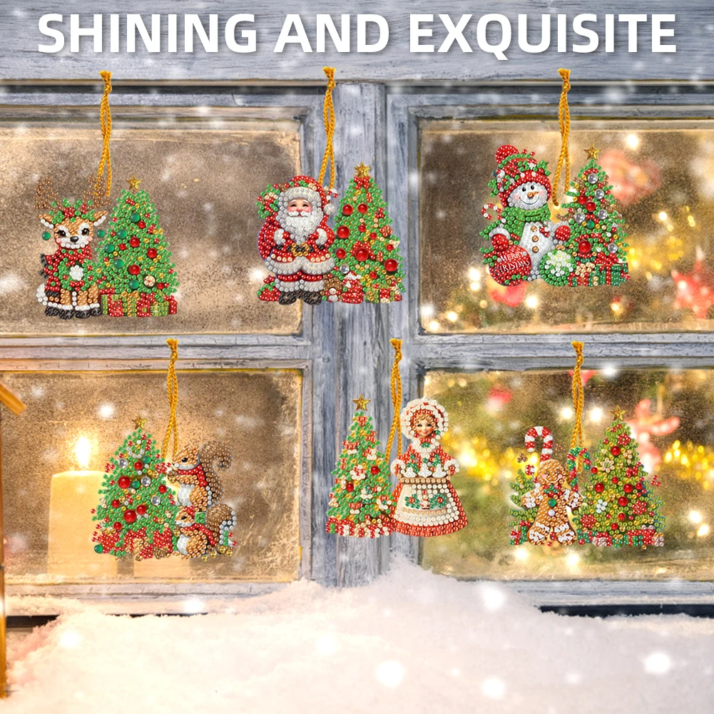 15개 크리스마스 테마 2D 플랫 DIY 행잉 다이아몬 - Art And Craft For Xmas 리뷰 및 가격