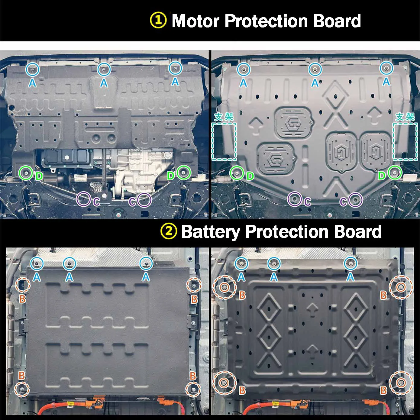Piastra protettiva per motore anteriore Motore posteriore Batteria anteriore Batteria posteriore Bordo di protezione telaio per JETOUR SHANHAI L7 2024 1.5T 120KM