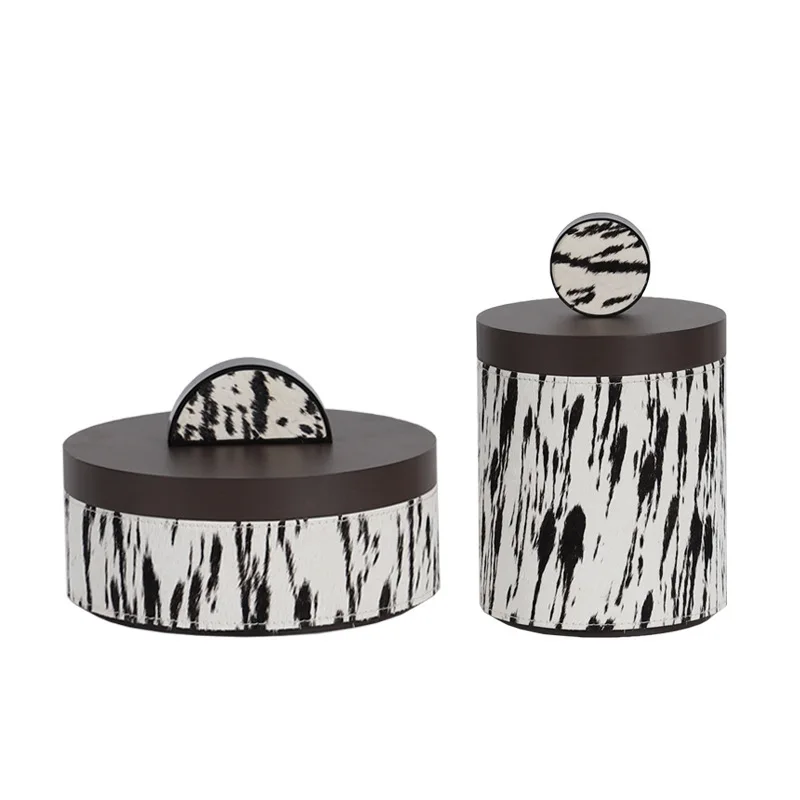 صندوق تخزين خزان ديكور خشبي إيطالي بسيط لغرفة الشاي وديكور منزلي لسطح المكتب