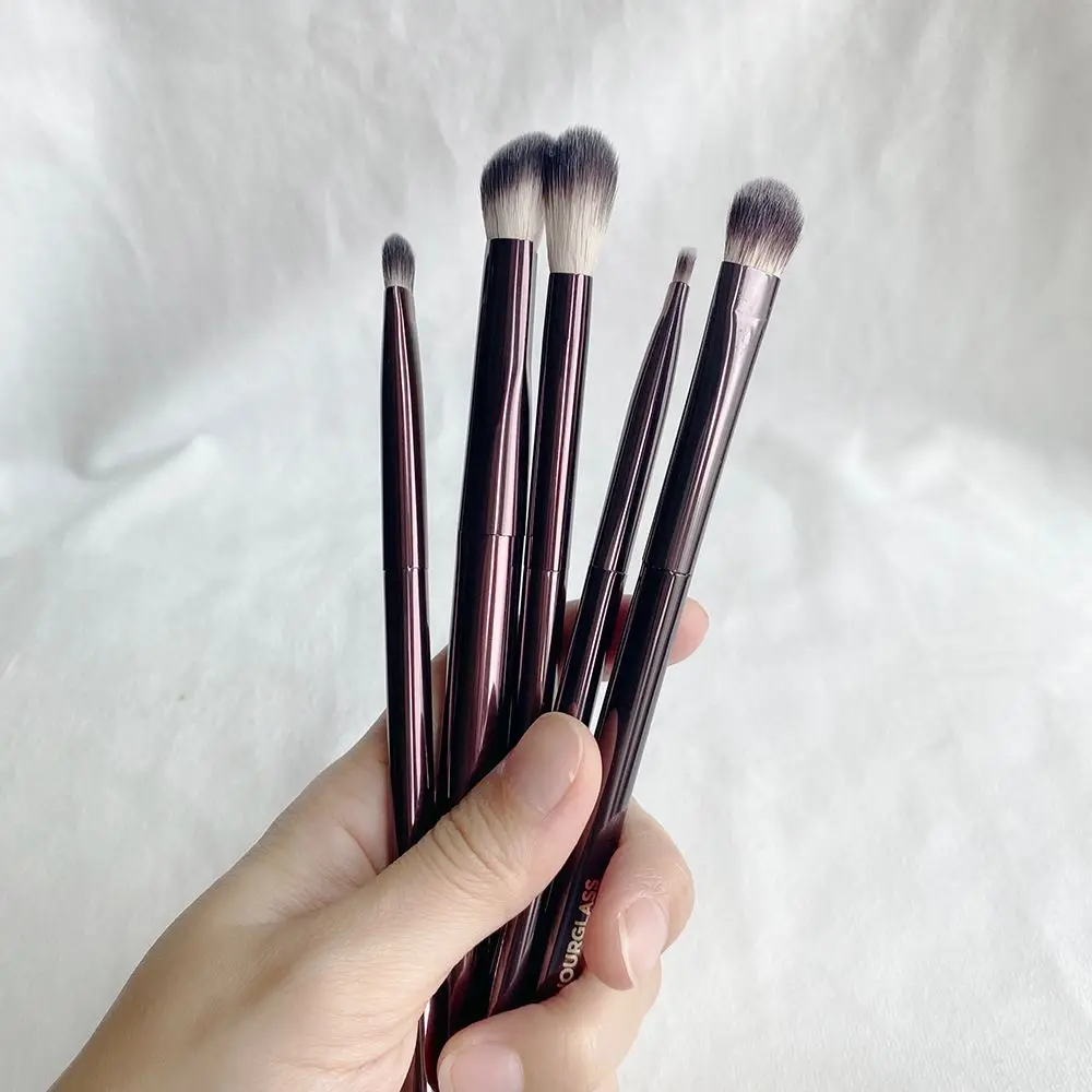 hourglass eye makeup brushes set Luxury Shadow Blending Shaping Contouring Highlighting Brow Concealer Liner Cosmetic Brush Kit