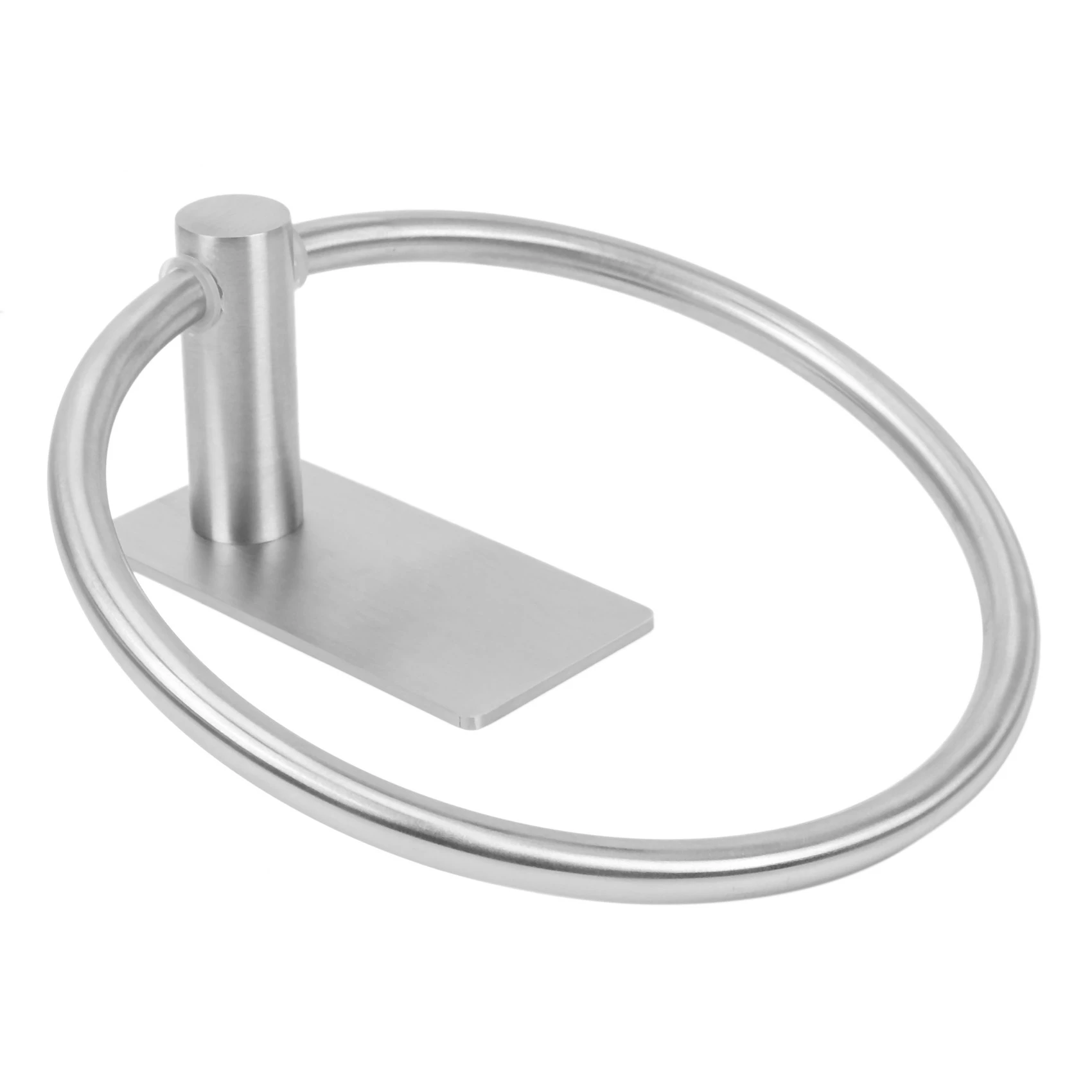 2X Towel Ring/Hand Towel Holder - Self Adhesive Round Towel Rack Hand Towel Bar For Bathroom, Stainless Steel Silver