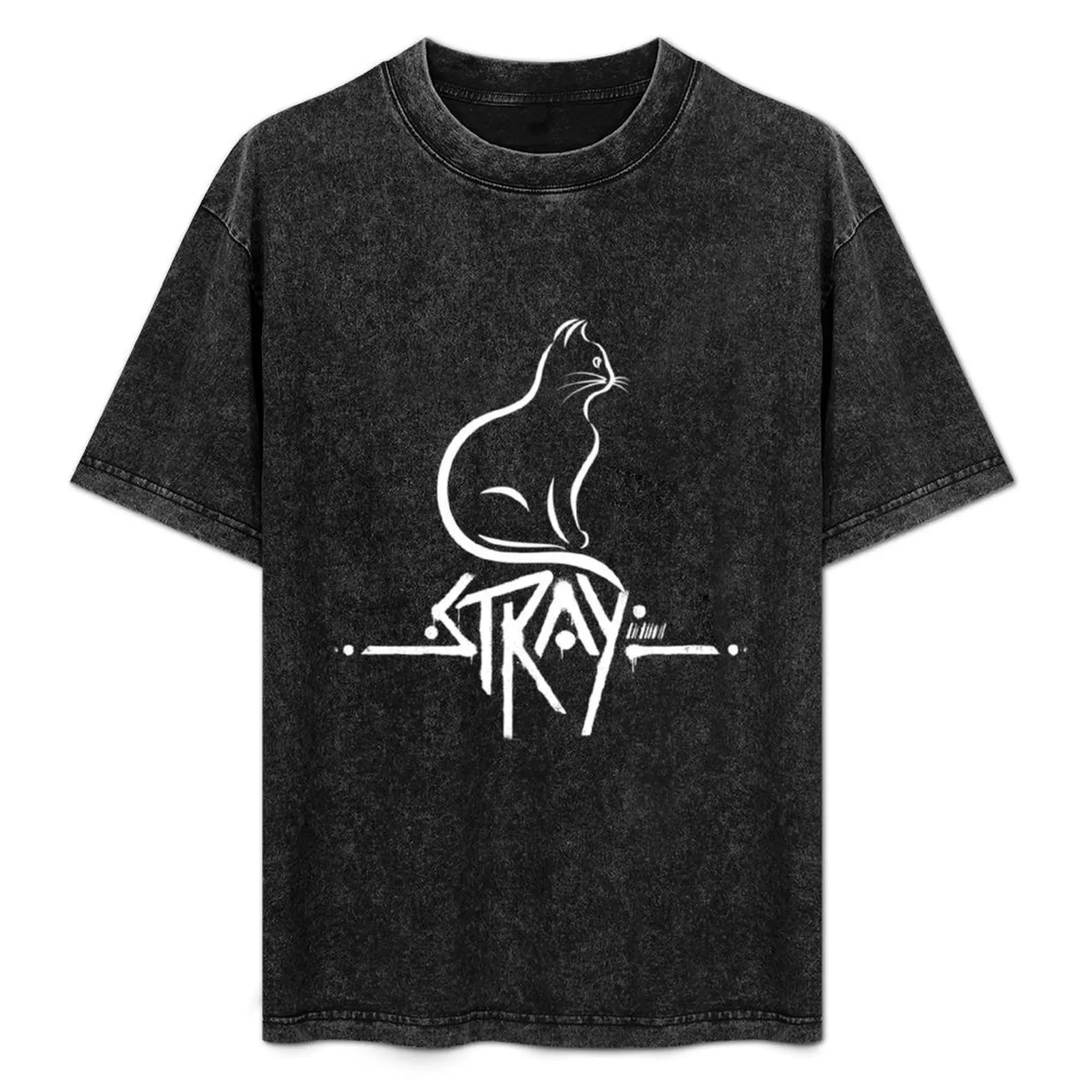 Stray Cat Game ,stray logo T-Shirt boys whites vintage hippie clothes tees mens big and tall t shirts