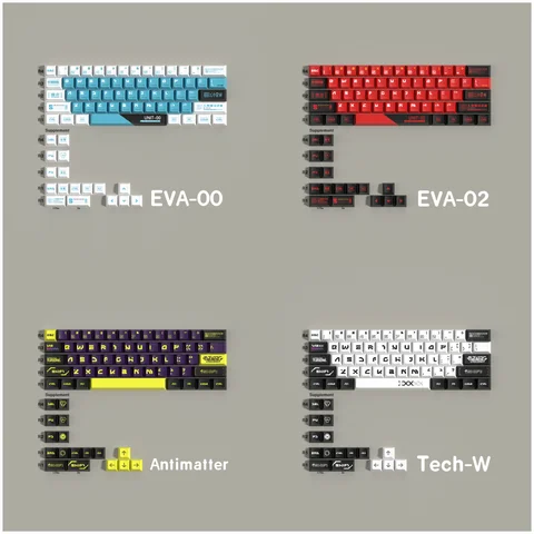 Eva 01 02 Cherry Keycaps Bow Black White Pbt Material Key Caps For Mechanical Keyboard 78 Keys Set For Wooting Hi75 A68