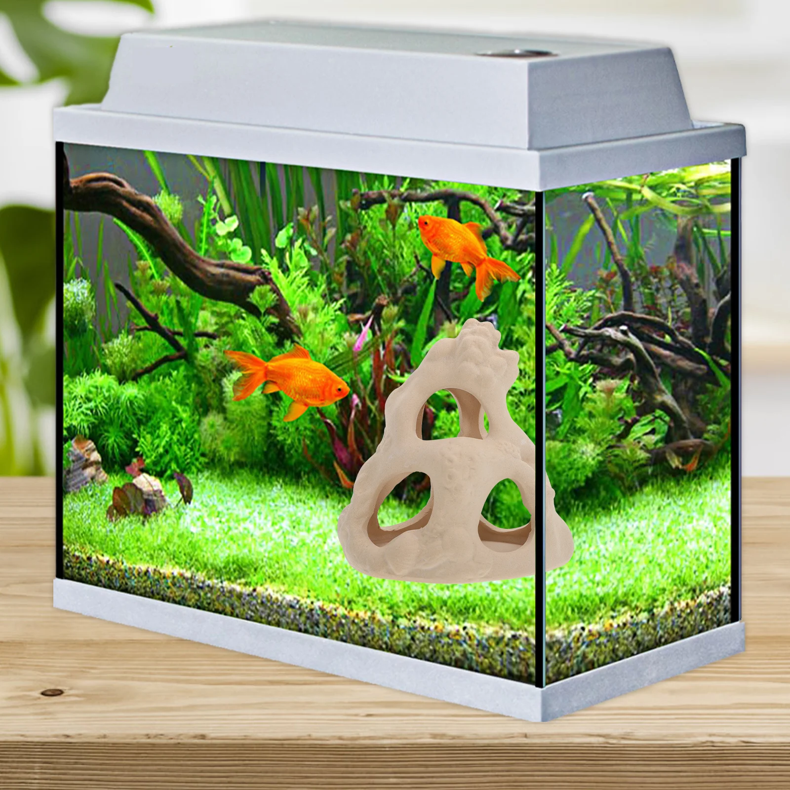 

Ceramic Fish Tank Hidden House Vivid Simulation Aquarium Landscaping Decor Underwater Craft Hidden Hole Fish Tank Ceramic Craft