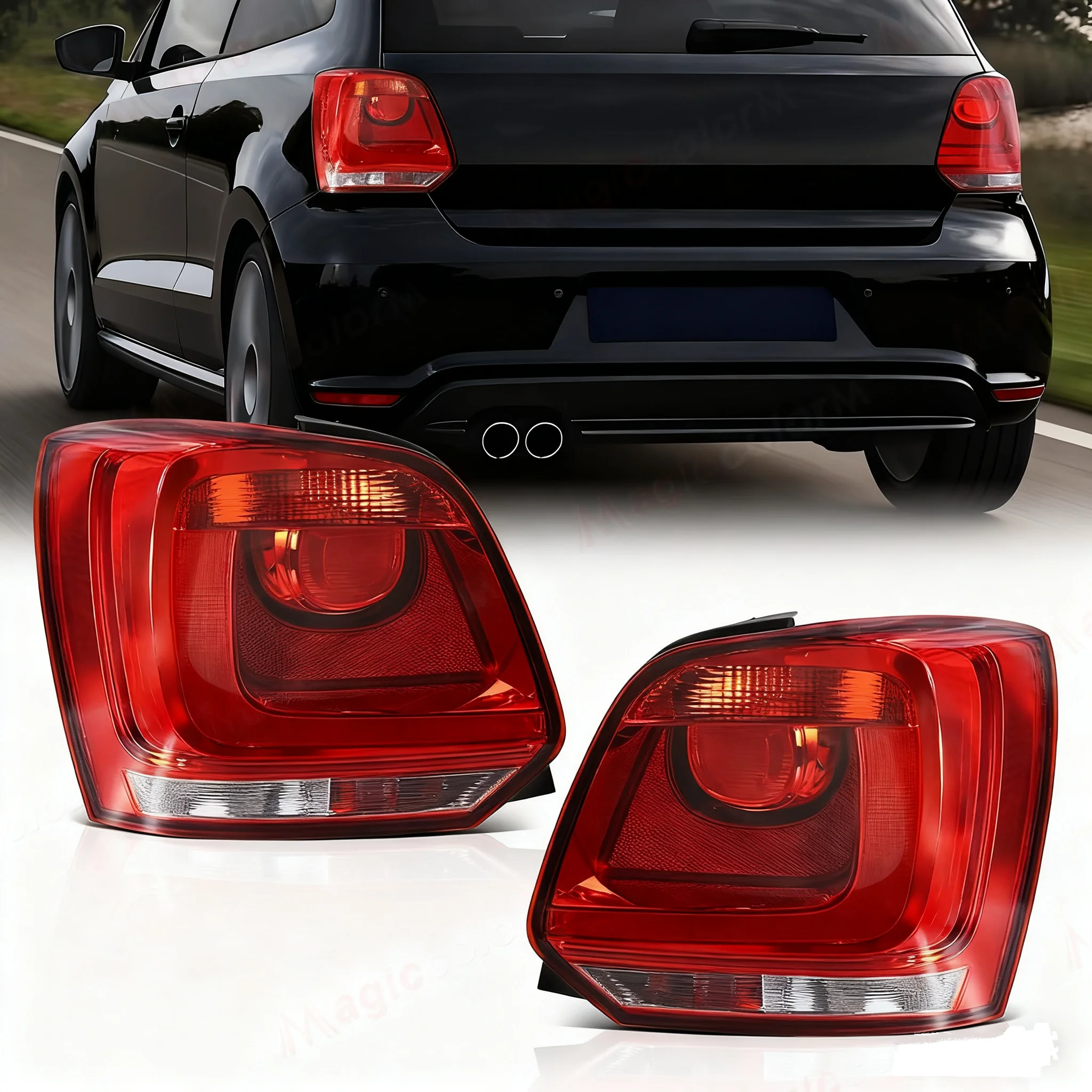 

Правые/левые задние фонари для Volkswagen VW Polo 6R 2009-2014, задние стоп-сигналы в сборе без лампочек, автомобильные аксессуары 12 В