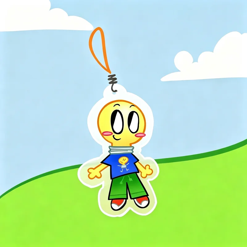 Fact Attack Adventures Acrylic Phone Charm, Cute Cartoon Character Bag Pendant, Collectible Phone Lanyard Charm Gift