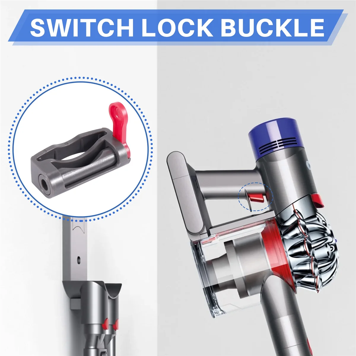 Новый обновленный триггерный замок для пылесоса Dyson V6 V7 V8 V10 V11, аксессуары для блокировки кнопки питания, свободный ваш палец серый # A66K