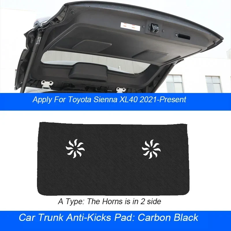

Для Toyota Corolla Cross XG10 Sienna XL40 2021-2025Автомобильный коврик из искусственной кожи, противоударная подушка багажника, пылезащитная наклейка на заднюю дверь