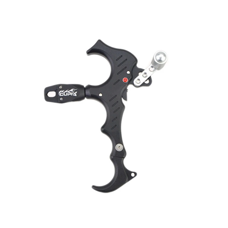 Top!-CUPID 360 Degree Rotating Compound Bow Release 3 And 4 Switch Thumb Release Finger Aid Adjustable Trigger Grip Thumb