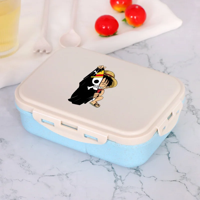 One Piece Anime Printed Lunch Box Boys Men Portable Meal Storage Boxes Student Supplies School Bento Containers Picnic Food Case