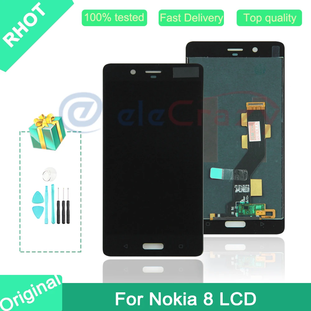 5.3\'\' LCD Display For Nokia 8 N8 LCD Touch Screen Digitizer Assembly for Nokia TA-1004 TA-1012 TA-1052 LCD Display