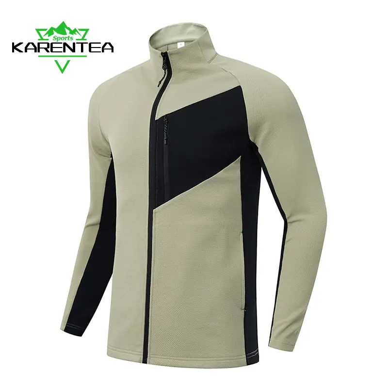 

Куртка для бега, осенняя спортивная одежда, спортивные женские куртки для бега в тренажерном зале, мужское дышащее пальто высокого качества, зеленое черное серое