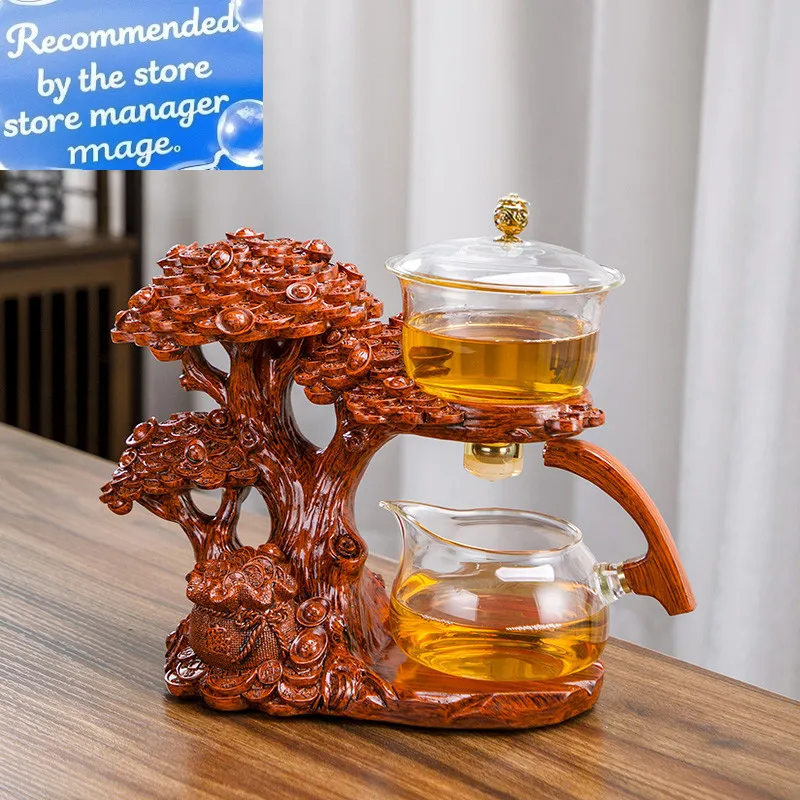 

Creative Automatic Teapot Tea Infuser Magnetic Water Diversion Heat-resistant Kungfu Tea Drinking Chinese Glass Tea Set