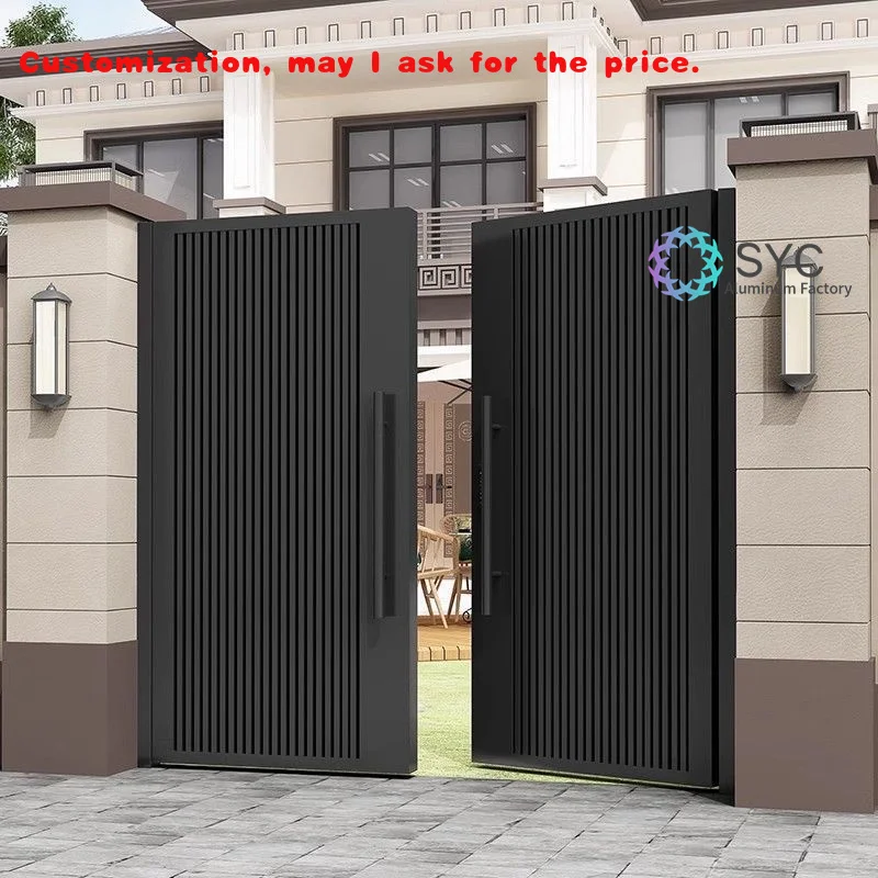 

custom.Latest Automatic High Style Aluminum Art Main Gate Design Villas Courtyards 3D Modeling Service Included Aus