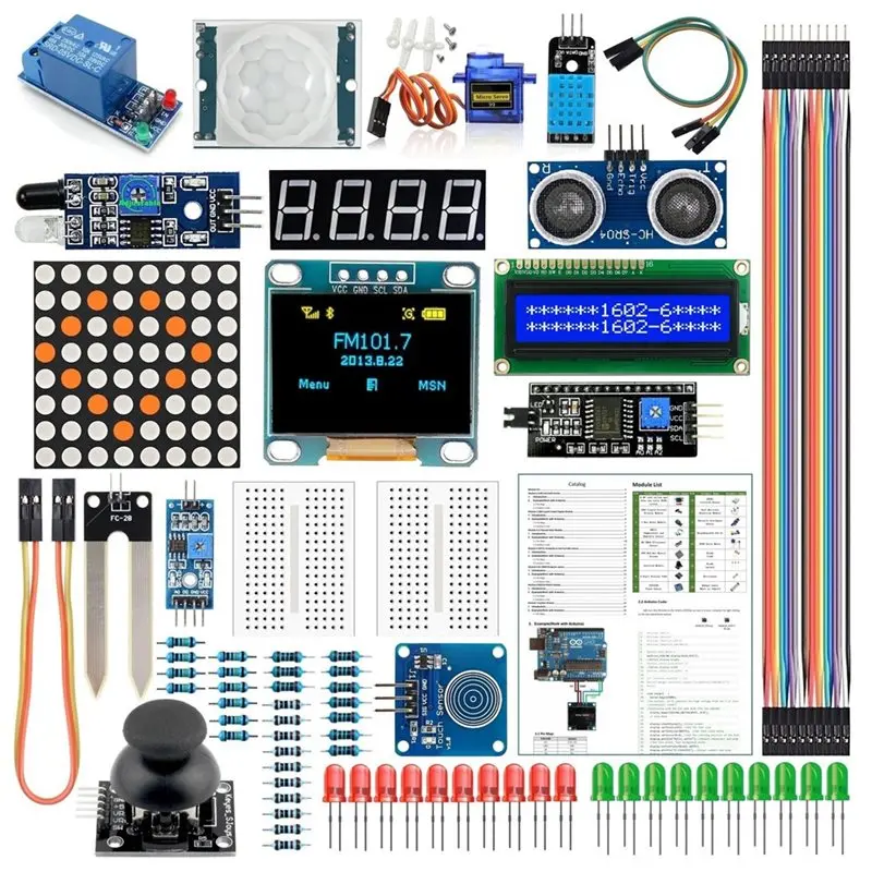 LXYB18B Electronic DIY Kit 1602+ 0.96-Inch Display For Arduino UNO R3 Development Board Starter Kit MEGA2560