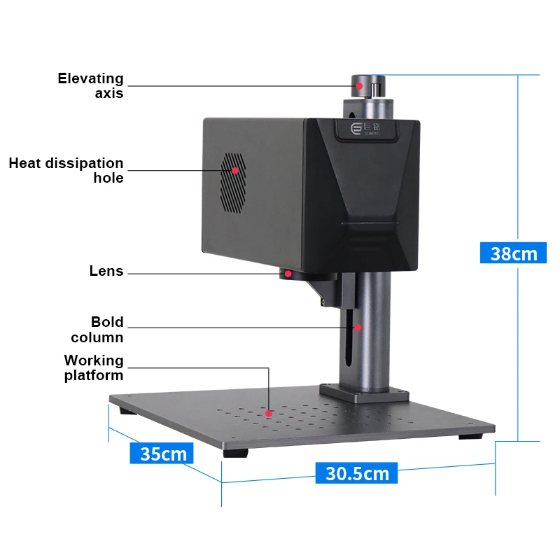 20W 30W 50W 4K Mini Portable Desktop Fiber Laser Marking Machine Max For Metal Jewelry Plastic Steel Aluminum Gold Silver Ring