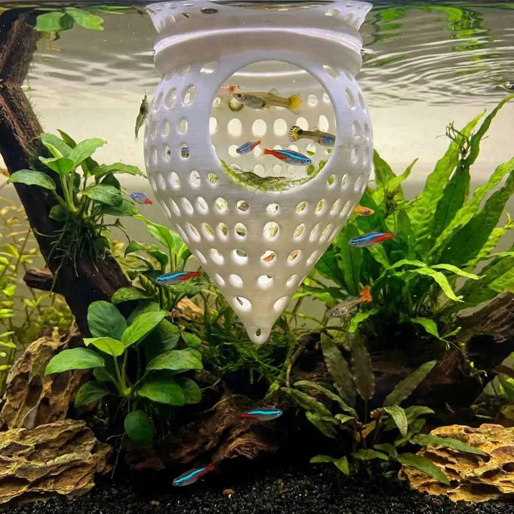 

3D Printed Floating Fish Hammock Hideout Breeding House Hammock Feeding Ring Hollow Plastic Fish Hideout Shelter Aquarium Use