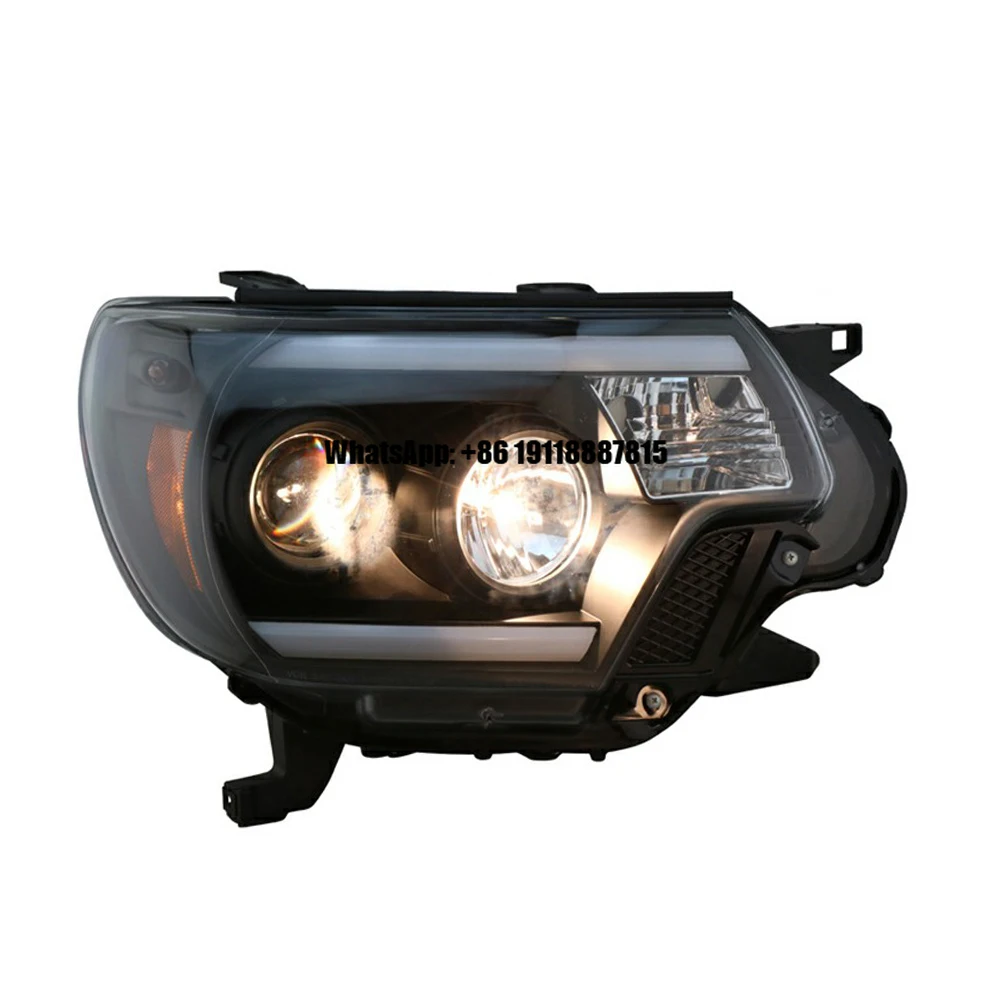 

Комплект передних фар для Toyota Tacoma 2012-2015: Обновленные автомобильные фары с LED-проектором, линзой и сигналом поворота. Горячая распродажа аксессуаров.