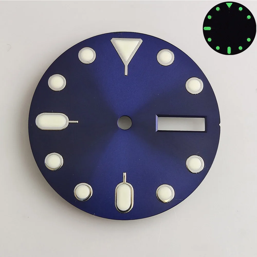 28.5mm dial suitable for nh36 movement can be customized dial calendar date C3 Luminous Dial Watch Dial