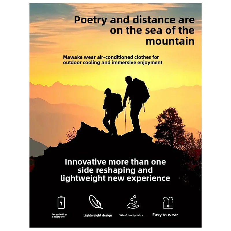 Nowy kombinezon chłodzący z poduszką na plecy, klimatyzacja, półprzewodnik, do użytku na zewnątrz, na plac budowy, redukcja temperatury, nowy model 2025