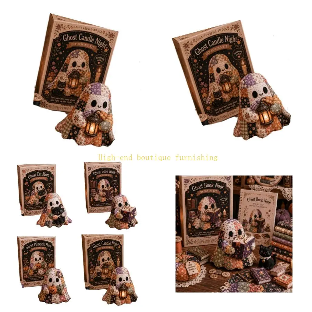 L9NB DIY Fabric Character Craft Set for Home Decor and Guided Sewing Patchwork