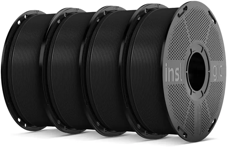 

Pre-Dried Matte PLA Filament 1.75mm 3D Printer Filament, Fine Matte Texture & High Precision, Accuracy +/- 0.02mm, 1kg x 4 Spools Bundle, Black