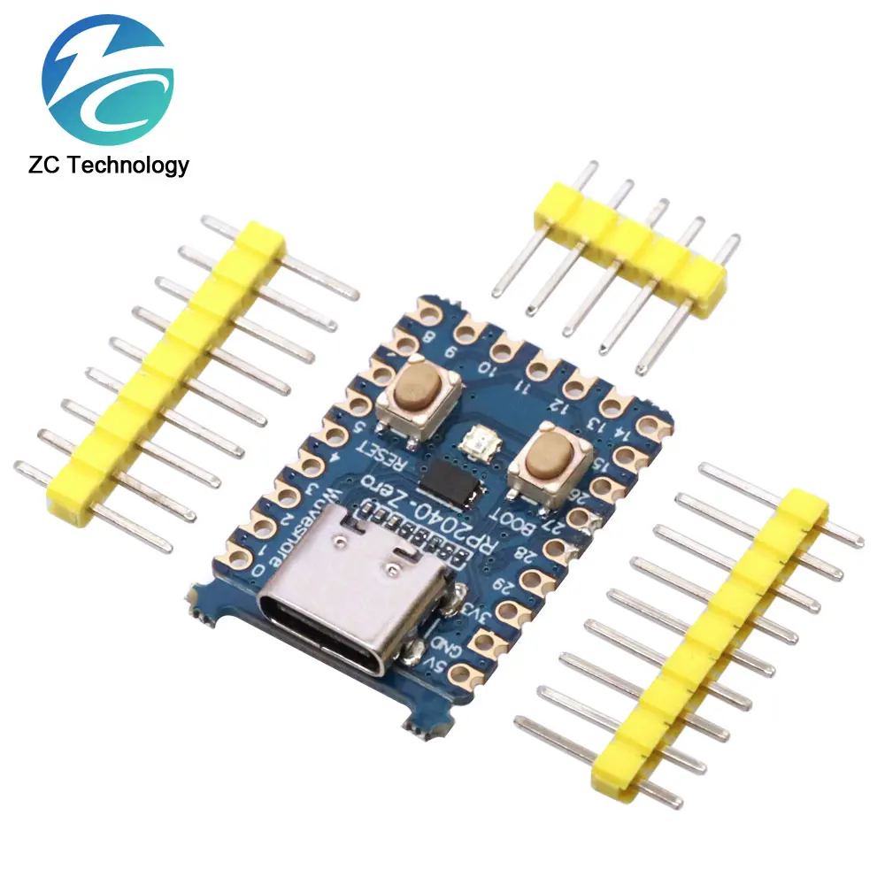 RP2040-Zero RP2040 untuk Modul Papan Pengembangan PICO Mikrokontroler Raspberry Pi Dual-Core Cortex M0 + Flash 2MB Prosesor